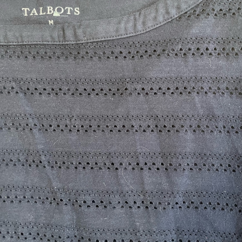 Talbots Women's Top Medium Navy - Picture 4 of 6